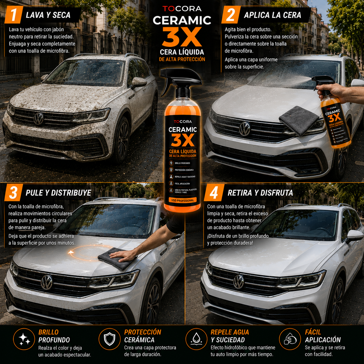 Ceramic 3X - Brillo, protección y repelencia