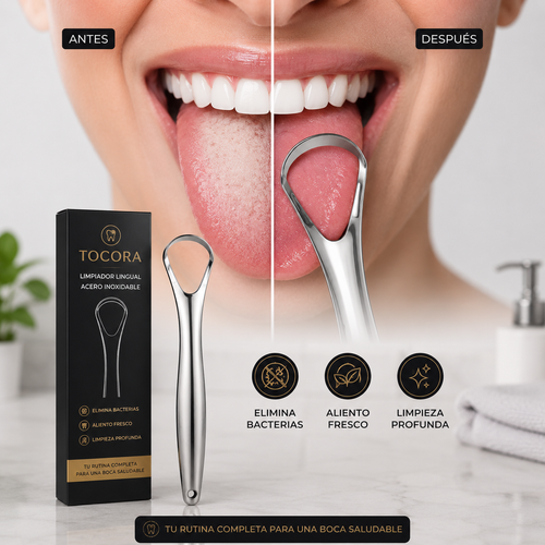 Raspador Lingual de Acero Inoxidable Tocora